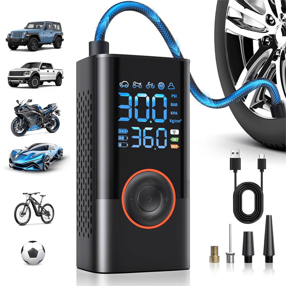 RoadShield™ Smart Portable Tyre Inflator Pro | 150 PSI Cordless Air Compressor - My Store